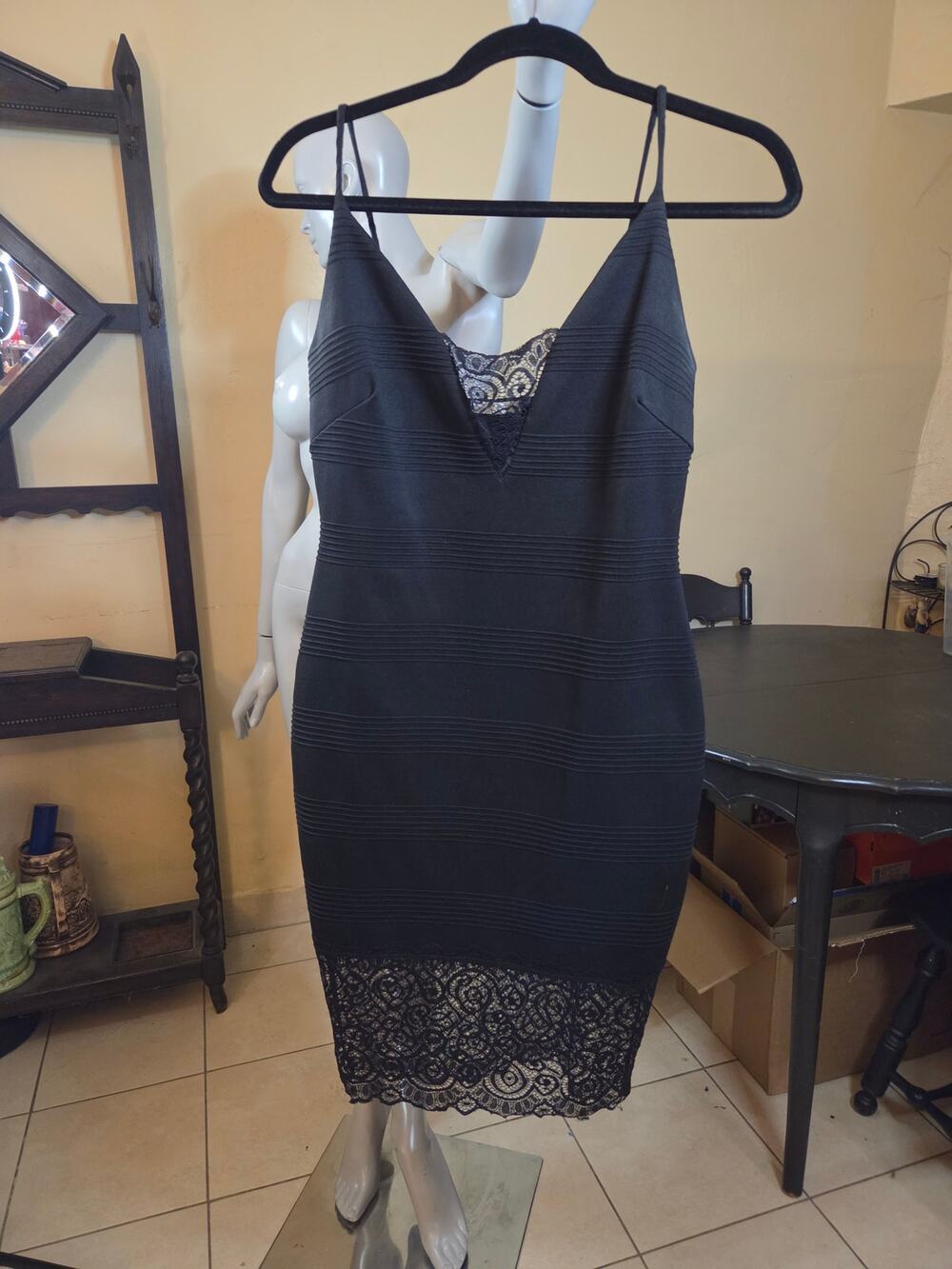 Black fitted dress